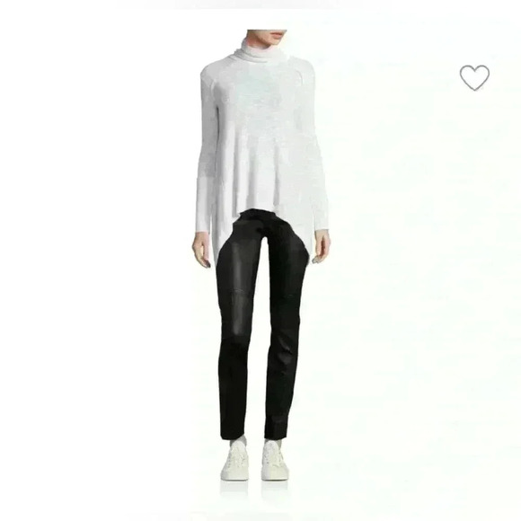 FP We the Free Gray Split Back Turtleneck Sweater Top Size Small - Picture 4 of 11